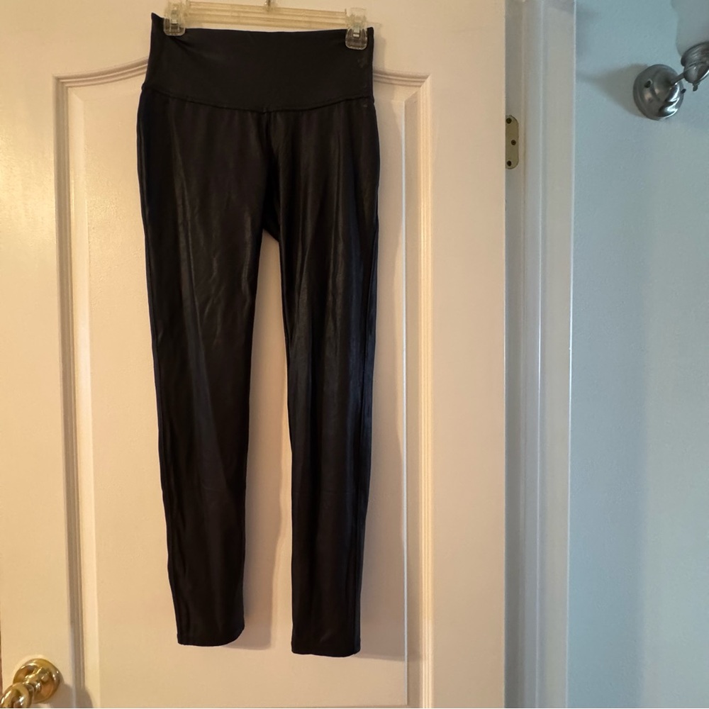 Time and Tru Black Faux Leather Leggings